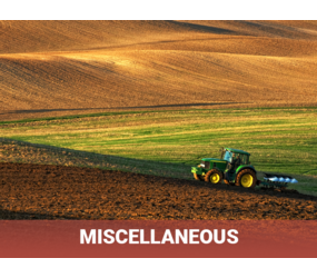 Tractor in a field with the title "Miscellaneous"
